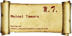 Meisel Tamara névjegykártya